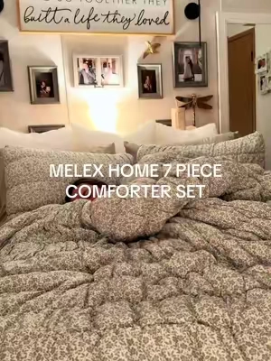 7 pieces for this price?!  #melexhomecomforterset #7piececomforterset #melexhome #comfoterset #cozyathome 