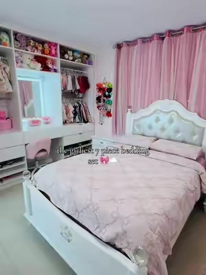 este juego de ropa de cama Melex Home de 7 piezas es literalmente mi juego de cama soñado para mi hija ,rosa suave, detalles de moños y todo lo que necesitas para que su cuarto se sienta extra acogedor y estético#tiktokshopcreatorpicks #summerturnup #beddingset #homedecor #beddingdecor 