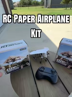 RC Paper Airplane Kit. A paper airplane you actually fly with a remote!