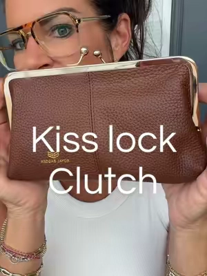 This leather clutch wallet is so cute! Just like Grannies! #leatherclutch #leatherclutchwallet #rfidwallet #leatherwalletforher #greatgifts @ROYAL BAGGER US 