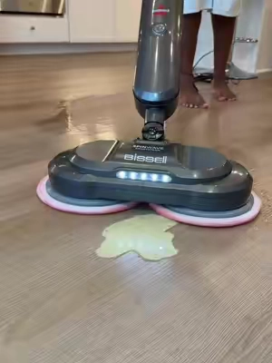 Mop+Steam+sanitize all in one! #bissellspinwave #steammop #steamcleaning #spinmop #qvc 