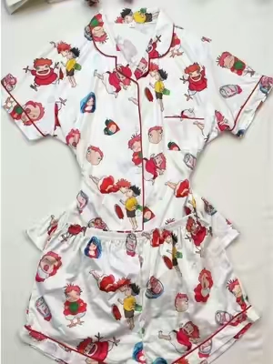Cute Ponyo print pajama set #spotlightfinds #pjs #pajamas #summersales #ponyo 