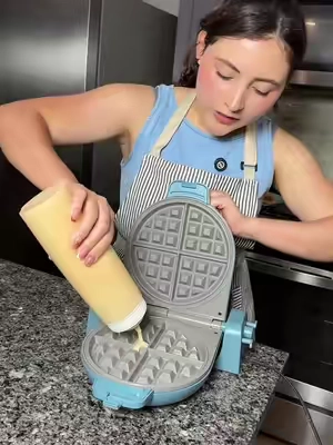 ✅fácil y rápido unos deliciosos waffles 👇🏻🥰#paratiiiiiiiiiiiiiiiiiiiiiiiiiiiiii #waflles 