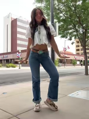 Parade outfit! #cfd #westernfashion #westernstyle #whiteblouse #puffsleeves 
