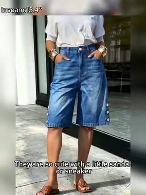 💙Flamingals Stretchy Shorts💙 #flamingals #SummerVibes #effortless #stretchyjeans #summeroutfits 