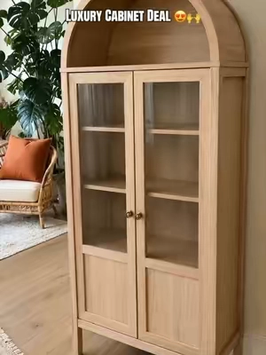 Tall wooden storage cabinet / bookshelf amazing deal 🤩🤌 #storage #cabinet #bookshelf #homedecor #furniture 