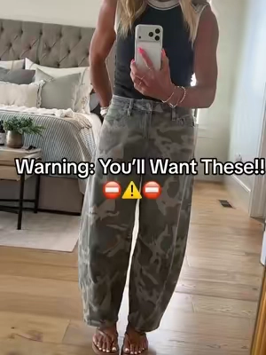 The perfect relaxed camo jeans you’ll wanna reach for every single day.😍 #CamoJeans #fashiontiktok #FallFashion #CasualStyle #WardrobeEssentials