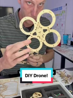 Really fun to build wooden puzzle drone! Not a lot of pieces and really easy for beginners. I found it was cool to incorporate building with electronics to make something cool! #dronebuild #woodenpuzzle #diydrone 