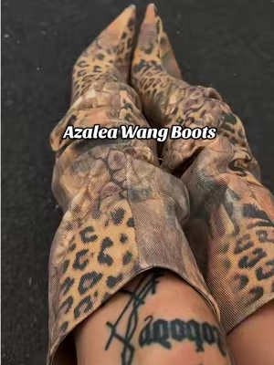 Azalea Wang ATE with these @AKIRA #leopardprint #stiletto #boots #falloutfits 