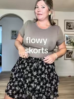 These flowy skorts are SO DANG GOOD! 😍 #TikTokFashion #fashionover40 