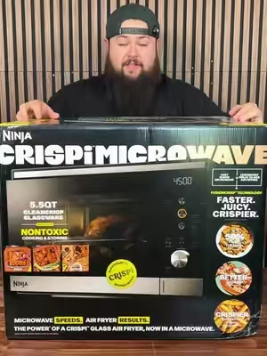 The Ninja Crispi Microwave and Air Fryer 🔥 Ninja’s first ever microwave with FusionCrisp Technology. Check link for current pricing #ninjacrispi #microwave #airfryer #tiktokshopcreatorpicks #kitchen 