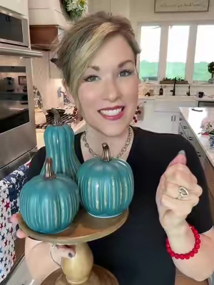 I finally got my starry night mini pumpkins by Valerie!! #falldecor #fallvibes #falldealsforyou #qvc #homedecor @QVC, Inc 