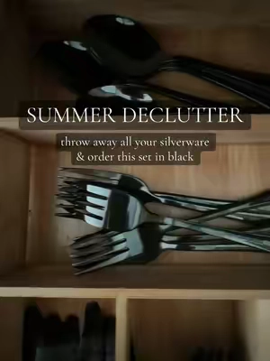 DO IT NOW! This one little task just made my kitchen feel soooo organized! ADD TO CART 🖤 #silverware #black #summervibes  #tiktokshopsummersale #tiktokmademebuyit 