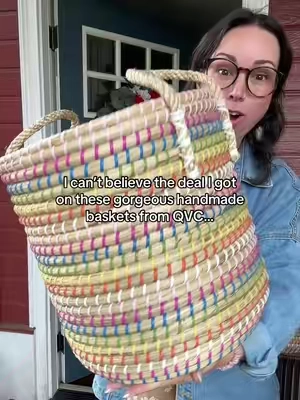 Absolutely stunning especially for the price!!  #baskets #storagebasket #handmadebasket  #qvc #qvcloyaltyprogram 