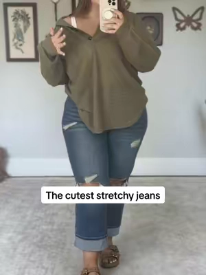 Replying to @htx9701 my FAV jeans #curvyfashion #plussizefashion #stretchyjeans #jeans #fallfashion 