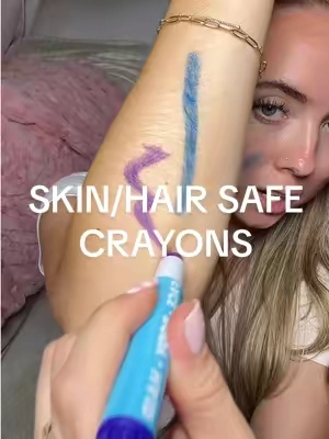 where were these when we were kids?! 🖍️ #facepaint #tiktokshopcreatorpicks #washablecrayon #silkycrayons #tiktokshopsummersale @Blue Squid 