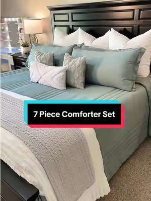 This is the size a king size needs to be!! It's perfect! @Melex Home  #comforter #bedding #comforterset #beddingset #superking