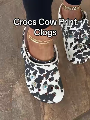 Cow print crocs just released and I’m obsessed 😍 #crocs #crocsclogs #crocs #tiktokshopcreatorpicks @Crocs 