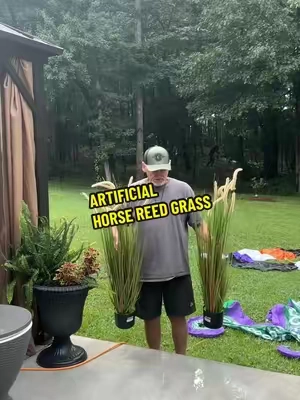 【SummerFinds】VEVOR Artificial Grass Plant, 2 Pack 47 inch Horsetail Reed Grass in Pot, Premium PVC Faux Fake Greenery Shrubs Plant for Indoor Outdoor House Home Garden Office Room Decor, Housewarming, Green ##tiktokshopsummersale##summerfinds##vevorsuperbrandday##plants##artificalgrass