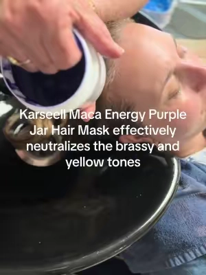 Karseell Maca Energy Purple Jar Hair Mask effectively neutralizes the brassy and yellow tones #paratiiiiiiiiiiiiiiiiiiiiiiiiiiiiiii #TikTokShopp #tiktokshopsummersale 