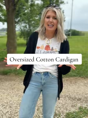 100% cotton! My FAVORITE cardigan! @QUALFORT US  #cottoncardigan #cardigan #oversizedcardigan #falloutfits #fallstyle 