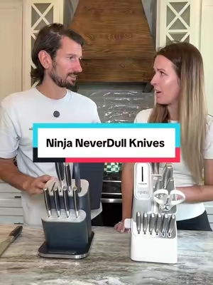 Ninja just did something we weren’t expecting 👀 #ninjaneverdull #knives #knifeset #kitchenknifeset #kitchenknives 