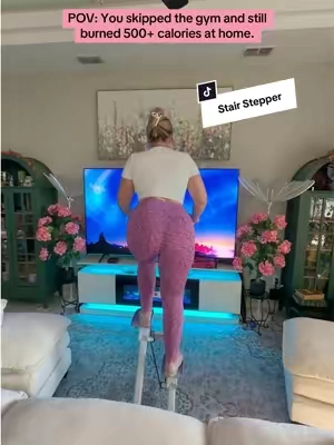 POV: You skipped the gym and still burned 500+ calories at home. #stairstepper 