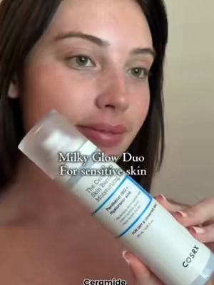milky glow duo for your sensitive skin 🩵 #cosrx #koreanskincare #skinbarrierrepair #facemist #moisturizer #ceramide #milkytoner