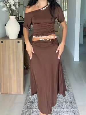 wearing an xs! 5’7”, 125 #SummerFashion #2pieceset #vacationoutfits #beachoutfit 