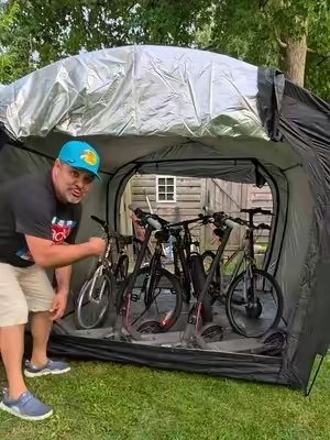 Bodega de almacenamiento o shed ideal para bicicletas.  #storage #storagehacks  #vevor  #bodega #almacenamiento 