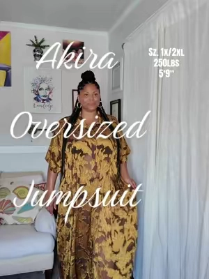 This is perfect for vacation and I would definitely wear a bodysuit underneath it for every day wear. #fyp #akira #oversizedjumpsuit 