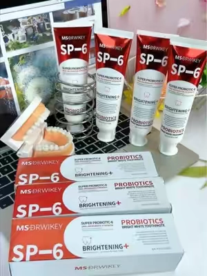 SP-6 Super Probiotic Toothpaste contains 6 probiotic strains to brighten and clean teeth. 🦷 #SummerSale #oralcare #whiteningtoothpaste #teethwhitening #sp6 #toothpaste #teethcare #fyp  #probiotictoothpaste #freshbreath #msdrwikeyspotoothpaste #TikTokShopSummerSale #tiktokmademebuyit #oralhealth 