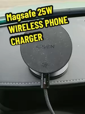 Replying to @itsdavidworleyIts a 25W wireless magsafe charger! YES WIRELESS! #magsafe #carcharger #wirelesscharger #lisen #tiktokshopcreatorpicks @Lisen US 