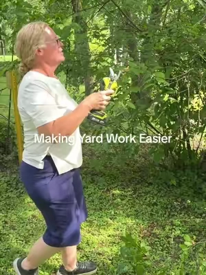 electric pruning shears for me and branch cleanup for him… everybody has a job. 😂 #SEESE #PruningShears #GardenTools #YardWork #LandscapingTips 