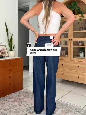 Finally good American jeans with a shorter inseam!  @GOOD AMERICAN  #goodamerican #lowrise #lowrisejeans #straightlegjeans #womensjeans 