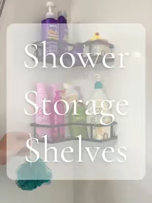 Functional & actually look good! #showershelves #showerorganizer #showercaddy 