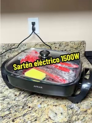 Sartén eléctrico de 1500W 2 tamaños diferentes #tiktokshopcreatorpicks #tiktoksummersale #sartenelectrico #aoran #cosina 