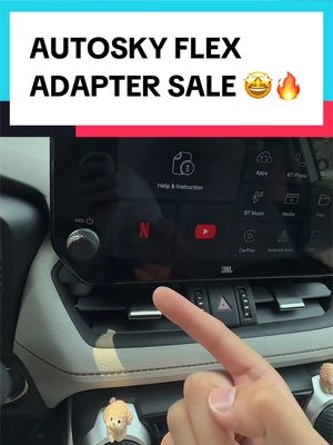 This is a gamechanger for long road trips #carplay #wirelesscarplay #carplayadapter #tiktokshopcreatorpicks #cartok 