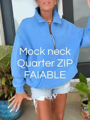 NEW Release!!!! * ANYTHING THIS BRAND... BUY IT NOW! Ya gotta trust me! 🔥🔥🔥🔥  GRAB AT THIS PRICE BECAUSE ITS GONNA Go UP! #preppy #mockneck #oversizedsweatshirt #goodvibes #90s GOOD VIBES GOING STRONG!! 🔥! FAIABLE Oversized Quarter Zip Sweatshirt Women Men Fleece Lined Pullover Vintage Washed Half Zip Hoodie Baggy Streetwear Long Sleeve with Kangaroo Pocket Hidden Zipper Pocket
