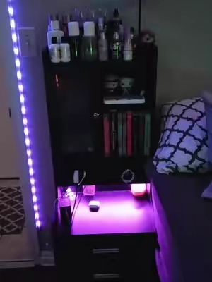 #nightstand #furniture #bedroom #ledlights #bedroomdecor 