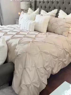 Three Piece Pintuck Comforter Set By Andency. So soft and cozy. @Andency Home #bedding #comforterset #comforters #beddingsets #comforter 