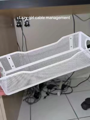 Because no one has time to sit there and spend 3 hours organizing cables!  #cablemanagement #cableorganizer #desksetup 