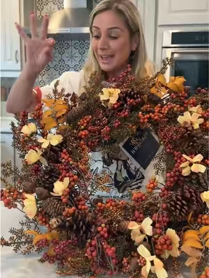 This week is absolutely giant and so huge. It is so amazingly and beautiful. Grab it before they sell out. This is a one you take out your After year #fallwreath #wreath #fallporch #falldecor #fallhomedecor @QVC, Inc 