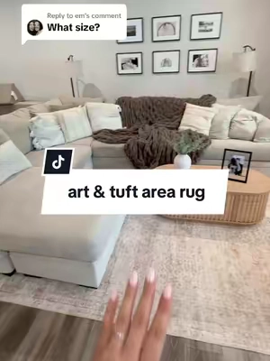 Replying to @em Finally found a washable area rug that doesn’t make me choose between a beautiful home and real life. 🤍✨ Kids, pets, spills, and everyday messes are no match for this Art & Tuft washable rug. It’s soft, neutral, easy to clean, and the perfect way to elevate your living room without the stress. #WashableRug #AreaRug #ArtAndTuft #NeutralHomeDecor #LivingRoomDecor @Art&Tuft Rugs 