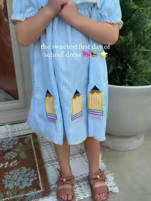 I don’t know why this outfit makes me so emotional 🥹🎀 This little plaid dress is the perfect first day of school outfit ✏️🍎 #BackToSchool #ToddlerFashion #GirlMom #PreschoolReady #TikTokShopFinds
