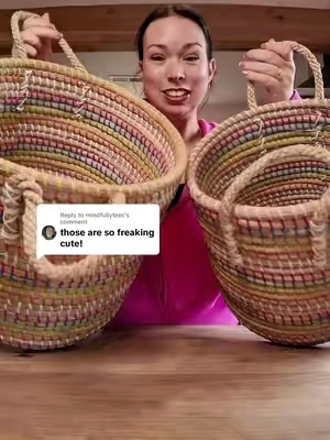 Replying to @mindfullytess they are the perfect rainbow storage baskets!! We are using them in the playroom for toys but would be perfect for blankets too.  #handmadebasket #storagebasket  #aestheticstorage  #qvc #qvcloyaltyprogram 