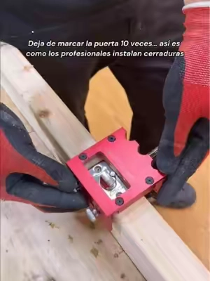 Instala cerraduras de puerta con mayor precisión usando este door latch template de aluminio. Ideal para trabajos de carpintería, reparación de puertas y proyectos DIY de instalación de cerraduras.door latch template, door mortise tool, router template, door lock installation tool, woodworking tools, DIY door repair#SummerVibes #DealsForYouDays #Woodworking #DIYProjects #HomeImprovement 