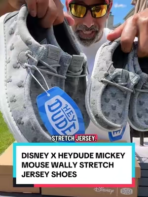 Disney X HEYDUDE Mickey Mouse Wally Stretch Jersey Shoes! Limited Edition! #heydude #heydudeshoes #disney #mickeymouse #mensshoes 
