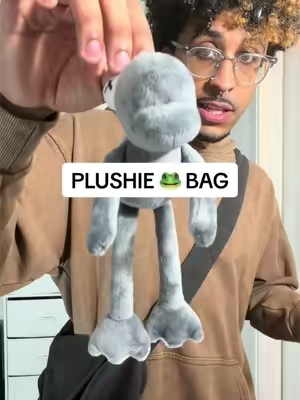 This frog plushie includes an entire Canvas Bag! #plushie #canvasbag 