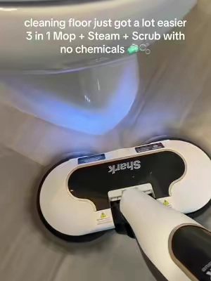 nobody told me that I can mop scrub and also sanitize my floor in one pass? 😳 #sharksteamandscrub #floormop #steamcleaning #cleaning #tiktokshopsummersale 